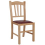 Scaun Silvana - cadru natur - imitatie piele bordo - 21902 Scaun Silvana - cadru natur - imitatie piele bordo - 21902