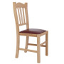 Scaun Silvana - cadru natur - imitatie piele bordo - 21902 Scaun Silvana - cadru natur - imitatie piele bordo - 21902