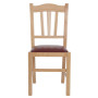 Scaun Silvana - cadru natur - imitatie piele bordo - 21902 Scaun Silvana - cadru natur - imitatie piele bordo - 21902