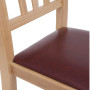 Scaun Silvana - cadru natur - imitatie piele bordo - 21902 Scaun Silvana - cadru natur - imitatie piele bordo - 21902
