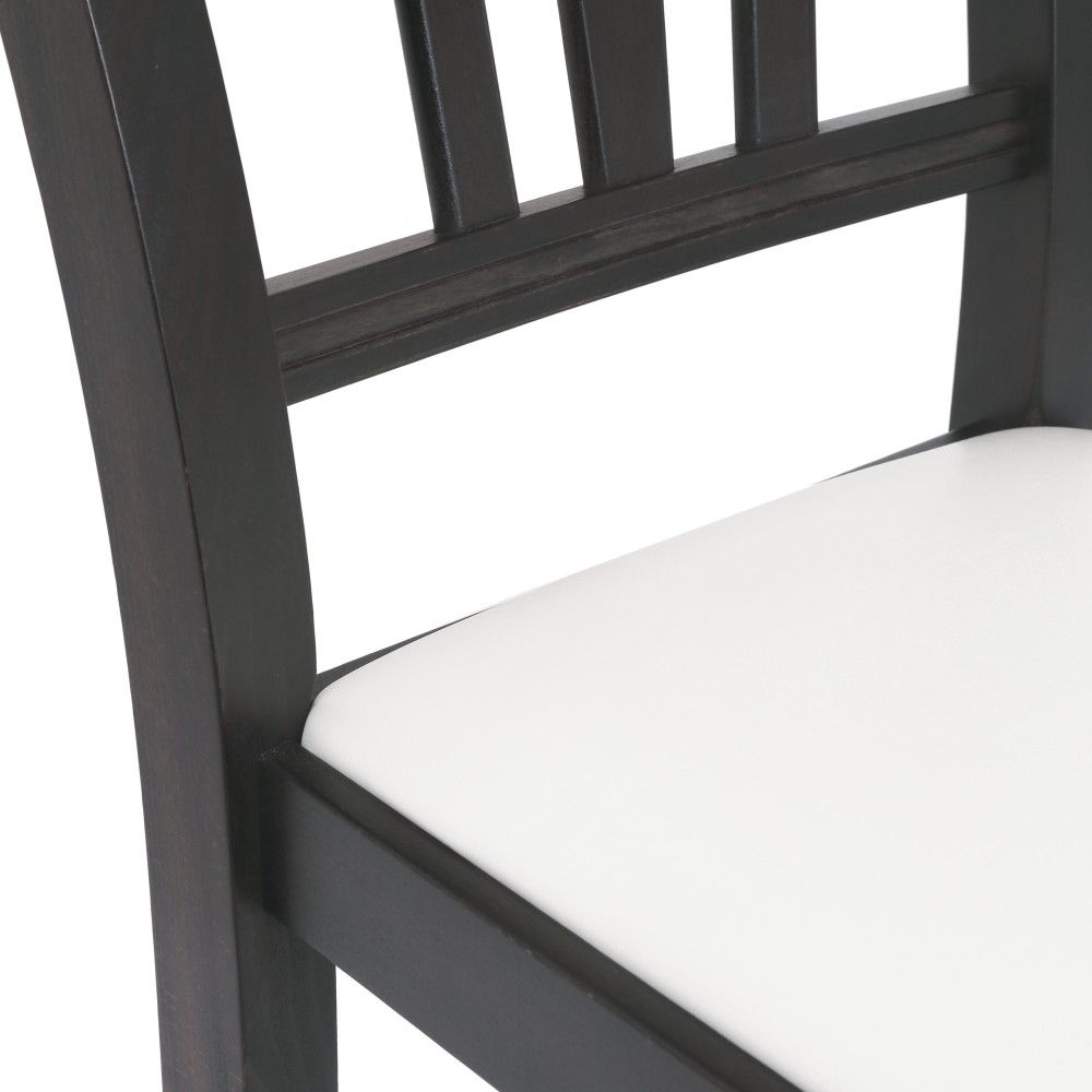 Scaun Silvana - cadru wenge - imitatie piele alb - 21894 Scaun Silvana - cadru wenge - imitatie piele alb - 21894