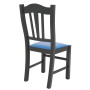 Scaun Silvana - cadru wenge - imitatie piele albastru - 21898 Scaun Silvana - cadru wenge - imitatie piele albastru - 21898