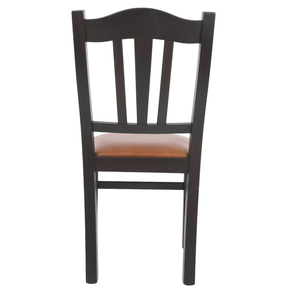 Scaun Silvana - cadru wenge - imitatie piele coniac - 8070 Scaun Silvana - cadru wenge - imitatie piele coniac - 8070