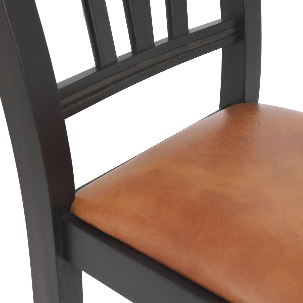 Scaun Silvana - cadru wenge - imitatie piele coniac - 8070 Scaun Silvana - cadru wenge - imitatie piele coniac - 8070