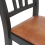 Scaun Silvana - cadru wenge - imitatie piele coniac - 8070 Scaun Silvana - cadru wenge - imitatie piele coniac - 8070