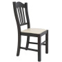 Scaun Silvana - cadru wenge - imitatie piele crem - 21834 Scaun Silvana - cadru wenge - imitatie piele crem - 21834