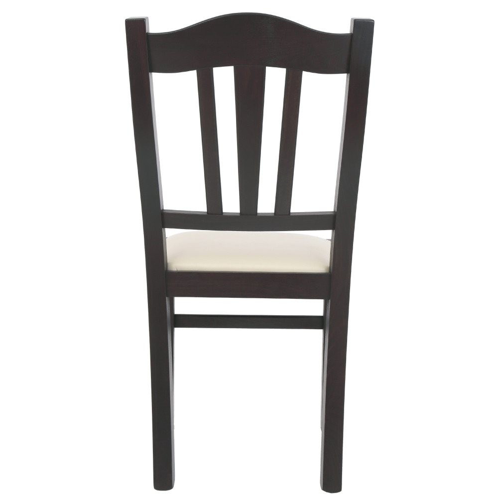 Scaun Silvana - cadru wenge - imitatie piele crem - 21834 Scaun Silvana - cadru wenge - imitatie piele crem - 21834