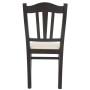 Scaun Silvana - cadru wenge - imitatie piele crem - 21834 Scaun Silvana - cadru wenge - imitatie piele crem - 21834