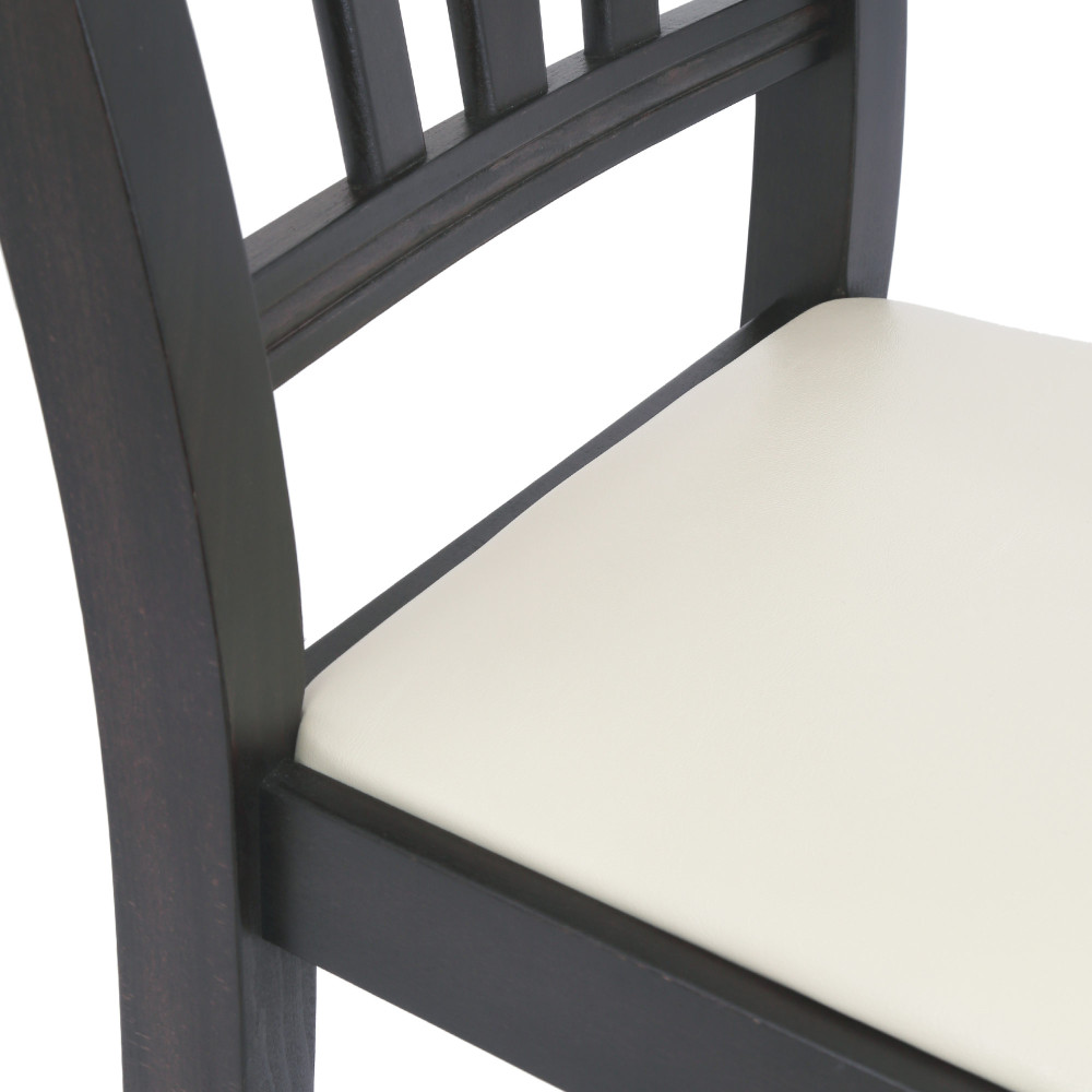 Scaun Silvana - cadru wenge - imitatie piele crem - 21834 Scaun Silvana - cadru wenge - imitatie piele crem - 21834