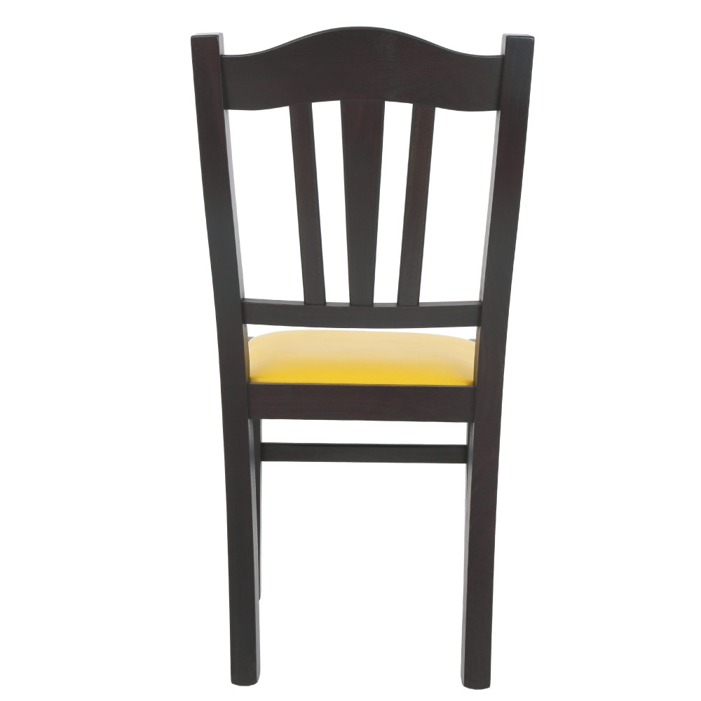 Scaun Silvana - cadru wenge - imitatie piele galben - 22168 Scaun Silvana - cadru wenge - imitatie piele galben - 22168