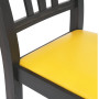 Scaun Silvana - cadru wenge - imitatie piele galben - 22168 Scaun Silvana - cadru wenge - imitatie piele galben - 22168