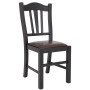 Scaun Silvana - cadru wenge - imitatie piele maro - 15611 Scaun Silvana - cadru wenge - imitatie piele maro - 15611
