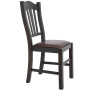 Scaun Silvana - cadru wenge - imitatie piele maro - 15611 Scaun Silvana - cadru wenge - imitatie piele maro - 15611
