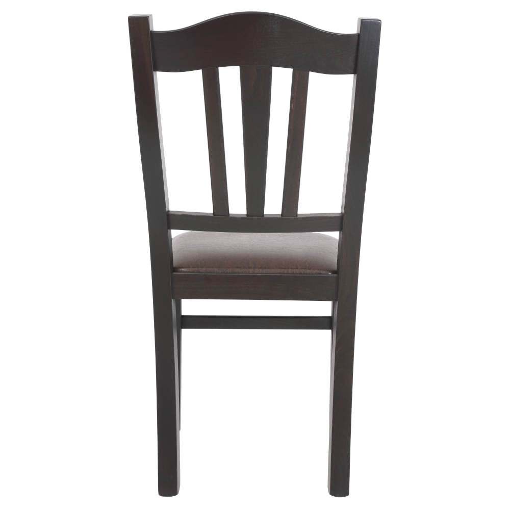 Scaun Silvana - cadru wenge - imitatie piele maro - 15611 Scaun Silvana - cadru wenge - imitatie piele maro - 15611