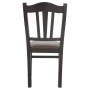 Scaun Silvana - cadru wenge - imitatie piele maro - 15611 Scaun Silvana - cadru wenge - imitatie piele maro - 15611