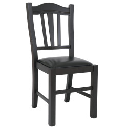 Scaun Silvana - cadru wenge - imitatie piele negru - 21901 Scaun Silvana - cadru wenge - imitatie piele negru - 21901