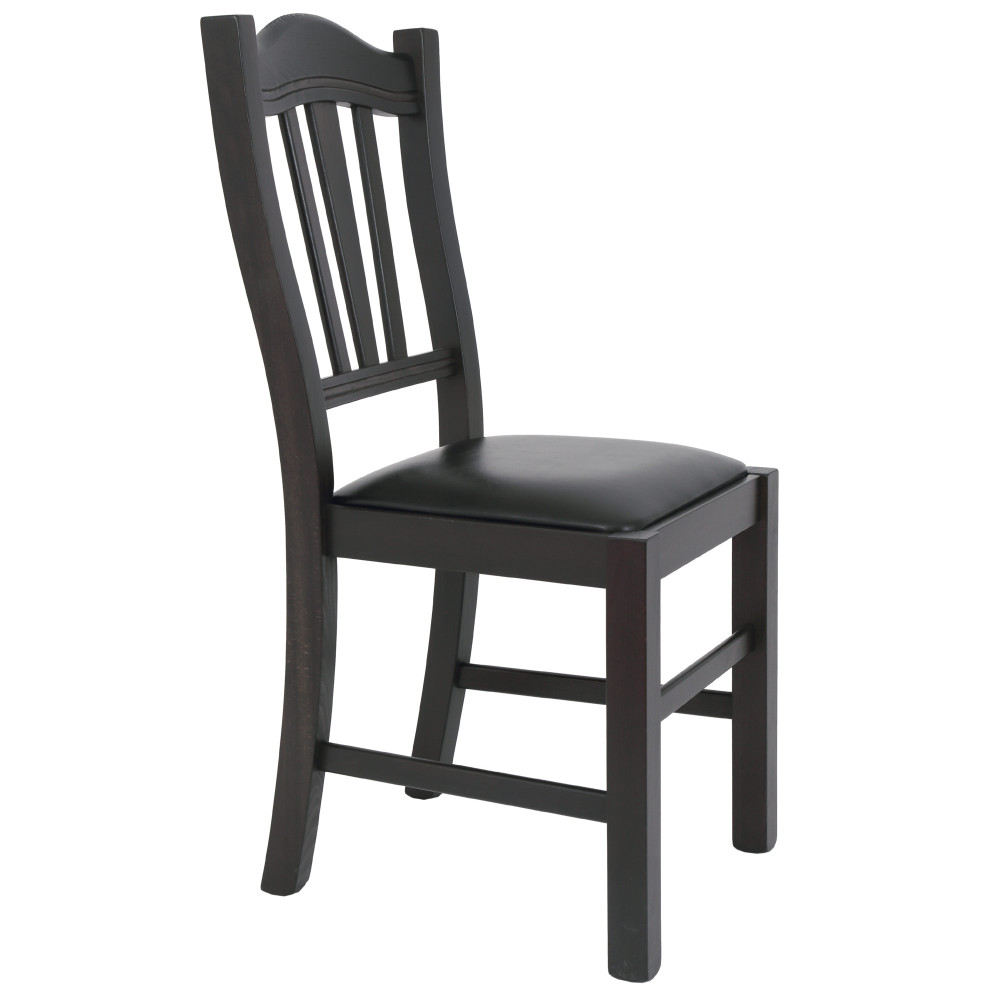 Scaun Silvana - cadru wenge - imitatie piele negru - 21901 Scaun Silvana - cadru wenge - imitatie piele negru - 21901
