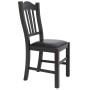 Scaun Silvana - cadru wenge - imitatie piele negru - 21901 Scaun Silvana - cadru wenge - imitatie piele negru - 21901