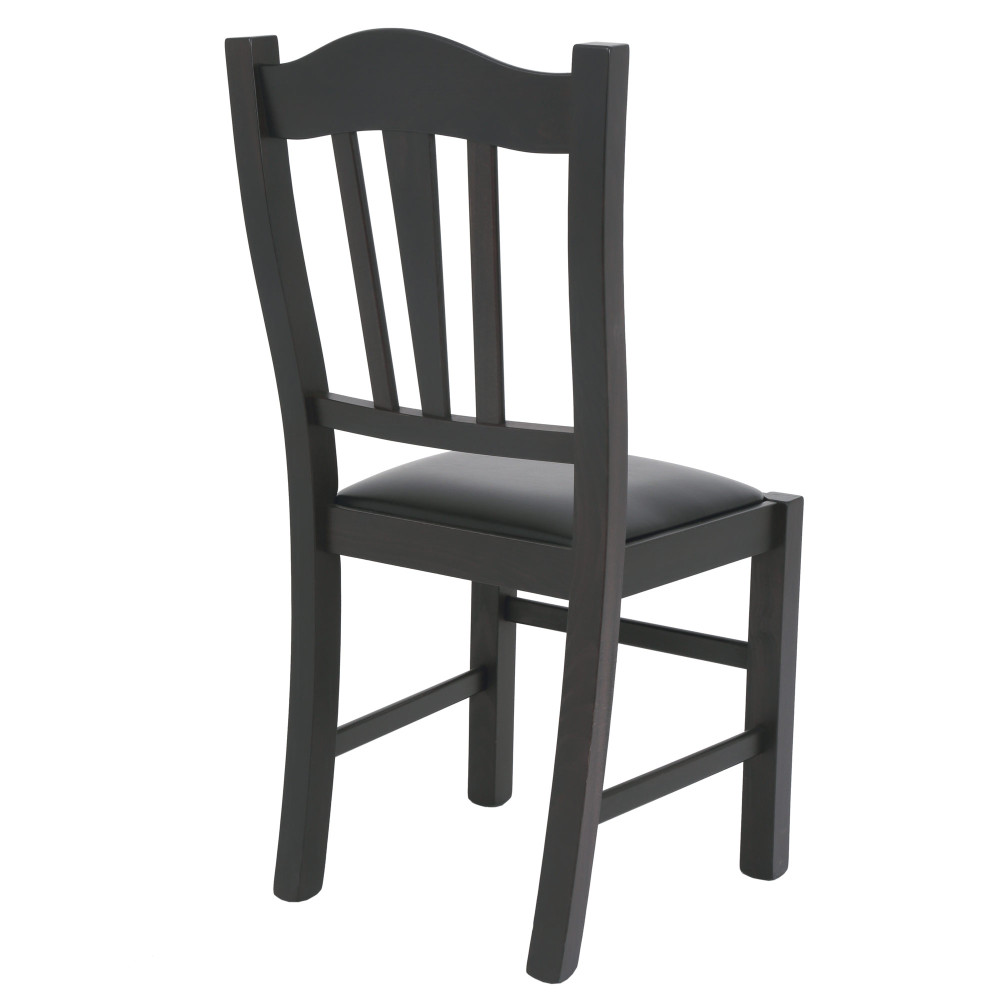 Scaun Silvana - cadru wenge - imitatie piele negru - 21901 Scaun Silvana - cadru wenge - imitatie piele negru - 21901