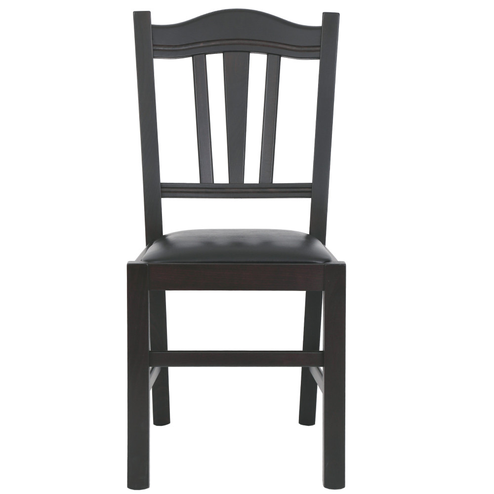 Scaun Silvana - cadru wenge - imitatie piele negru - 21901 Scaun Silvana - cadru wenge - imitatie piele negru - 21901