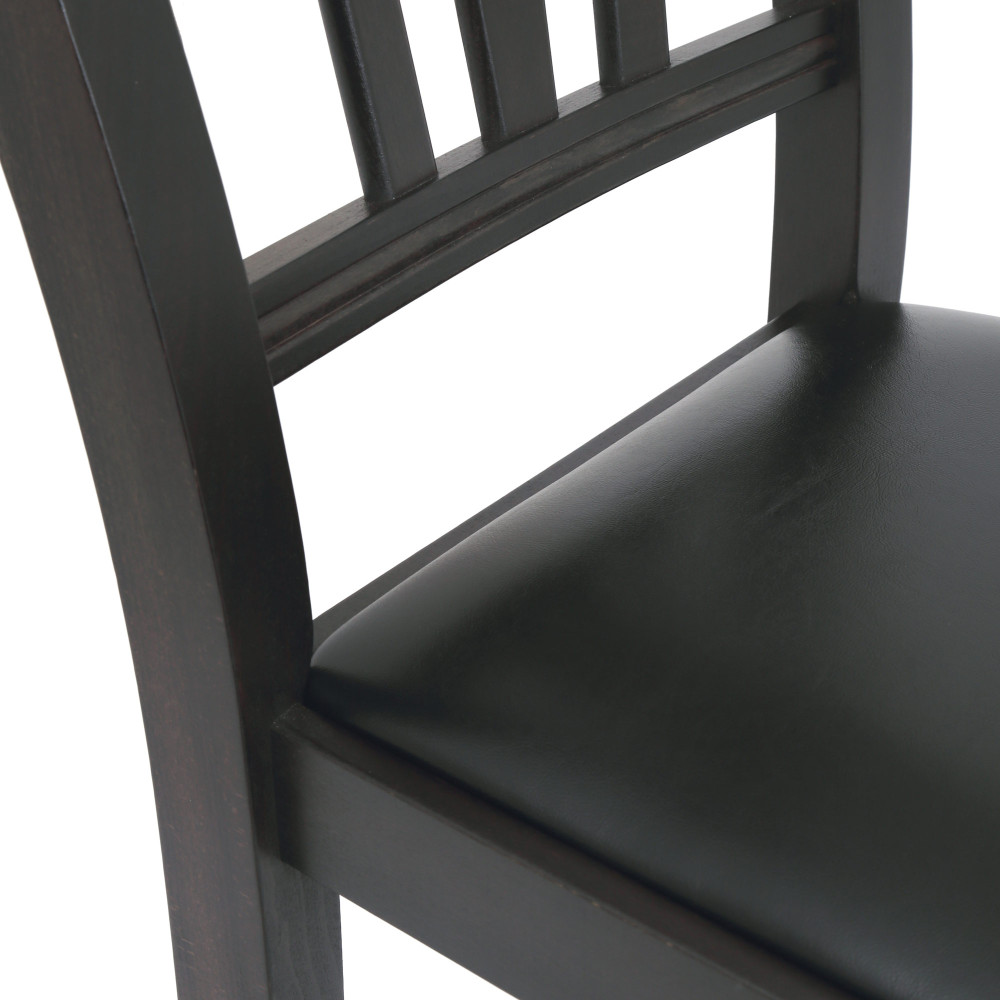 Scaun Silvana - cadru wenge - imitatie piele negru - 21901 Scaun Silvana - cadru wenge - imitatie piele negru - 21901