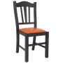 Scaun Silvana - cadru wenge - imitatie piele portocaliu - 21895 Scaun Silvana - cadru wenge - imitatie piele portocaliu - 21895