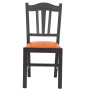 Scaun Silvana - cadru wenge - imitatie piele portocaliu - 21895 Scaun Silvana - cadru wenge - imitatie piele portocaliu - 21895