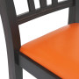Scaun Silvana - cadru wenge - imitatie piele portocaliu - 21895 Scaun Silvana - cadru wenge - imitatie piele portocaliu - 21895