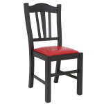 Scaun Silvana - cadru wenge - imitatie piele rosu - 21900