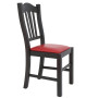 Scaun Silvana - cadru wenge - imitatie piele rosu - 21900 Scaun Silvana - cadru wenge - imitatie piele rosu - 21900
