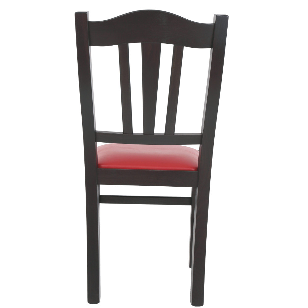 Scaun Silvana - cadru wenge - imitatie piele rosu - 21900 Scaun Silvana - cadru wenge - imitatie piele rosu - 21900