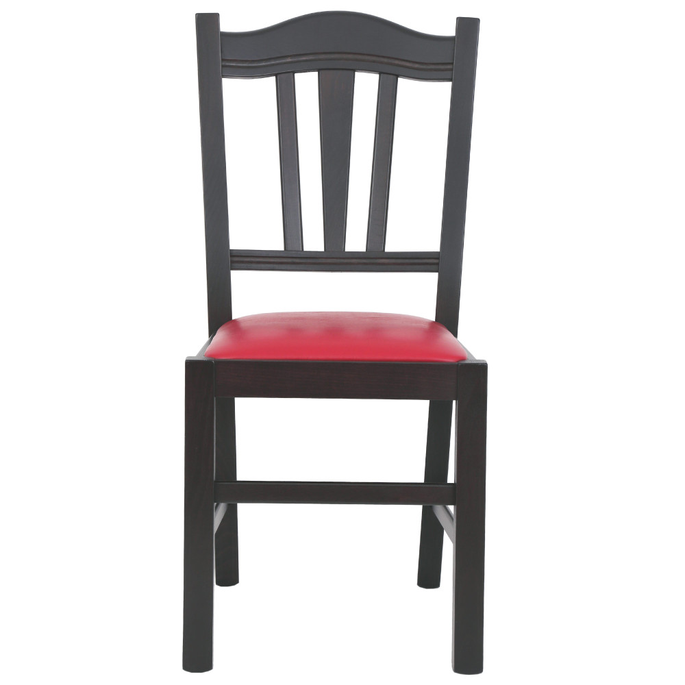 Scaun Silvana - cadru wenge - imitatie piele rosu - 21900 Scaun Silvana - cadru wenge - imitatie piele rosu - 21900