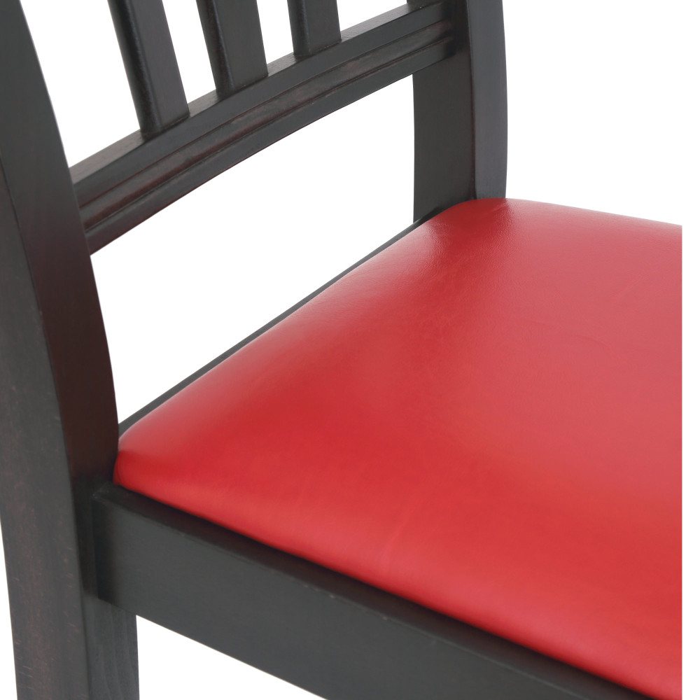 Scaun Silvana - cadru wenge - imitatie piele rosu - 21900 Scaun Silvana - cadru wenge - imitatie piele rosu - 21900