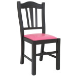 Scaun Silvana - cadru wenge - imitatie piele roz - 21896