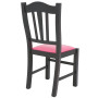 Scaun Silvana - cadru wenge - imitatie piele roz - 21896 Scaun Silvana - cadru wenge - imitatie piele roz - 21896