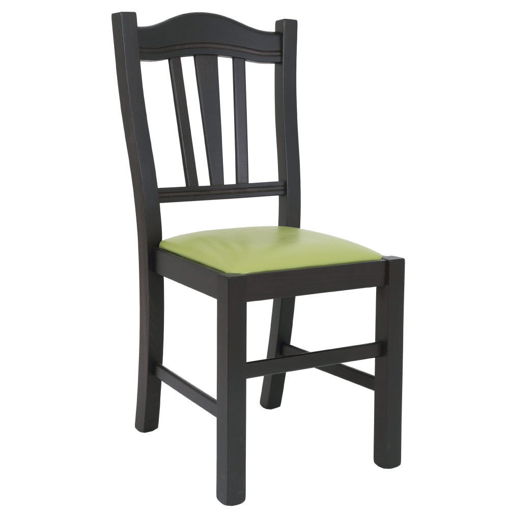 Scaun Silvana - cadru wenge - imitatie piele verde - 21899 Scaun Silvana - cadru wenge - imitatie piele verde - 21899