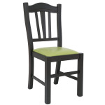 Scaun Silvana - cadru wenge - imitatie piele verde - 21899