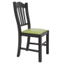 Scaun Silvana - cadru wenge - imitatie piele verde - 21899 Scaun Silvana - cadru wenge - imitatie piele verde - 21899