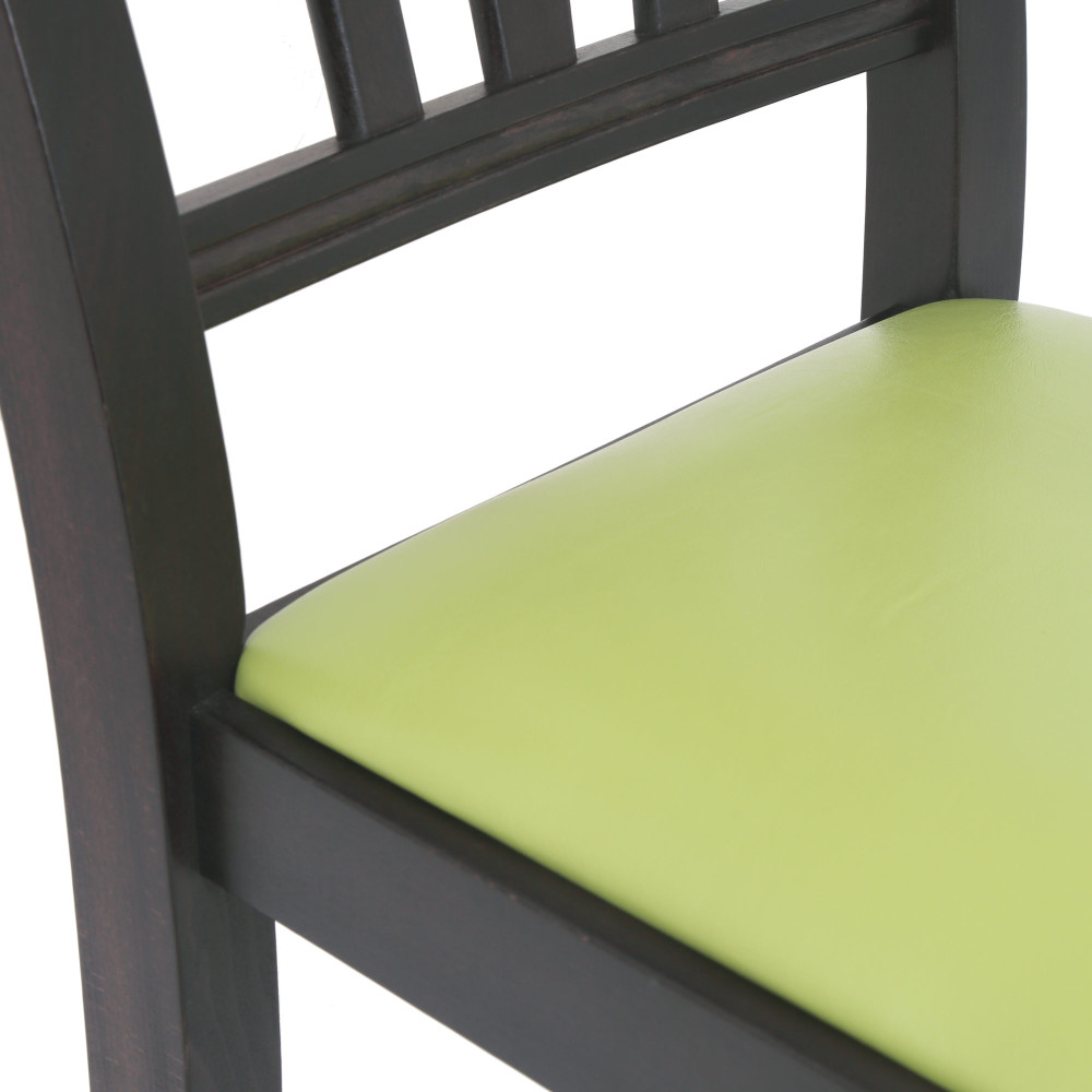 Scaun Silvana - cadru wenge - imitatie piele verde - 21899 Scaun Silvana - cadru wenge - imitatie piele verde - 21899