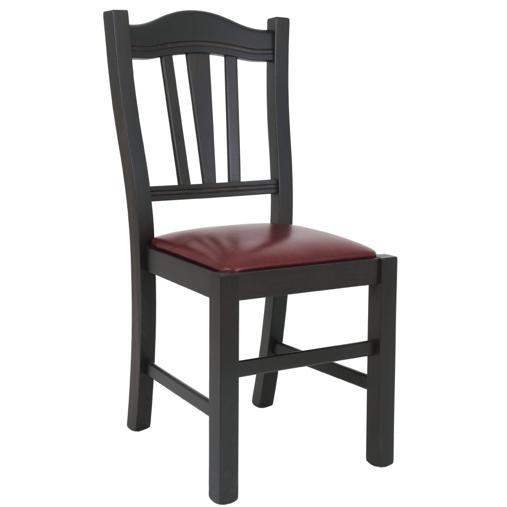 Scaun Silvana - cadru wenge - imitatie piele bordo - 21902 Scaun Silvana - cadru wenge - imitatie piele bordo - 21902