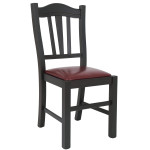 Scaun Silvana - cadru wenge - imitatie piele bordo - 21902
