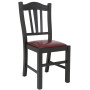 Scaun Silvana - cadru wenge - imitatie piele bordo - 21902 Scaun Silvana - cadru wenge - imitatie piele bordo - 21902