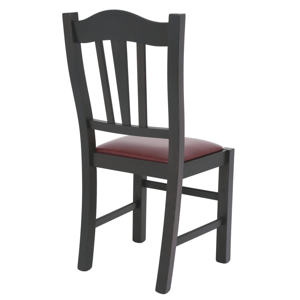 Scaun Silvana - cadru wenge - imitatie piele bordo - 21902 Scaun Silvana - cadru wenge - imitatie piele bordo - 21902