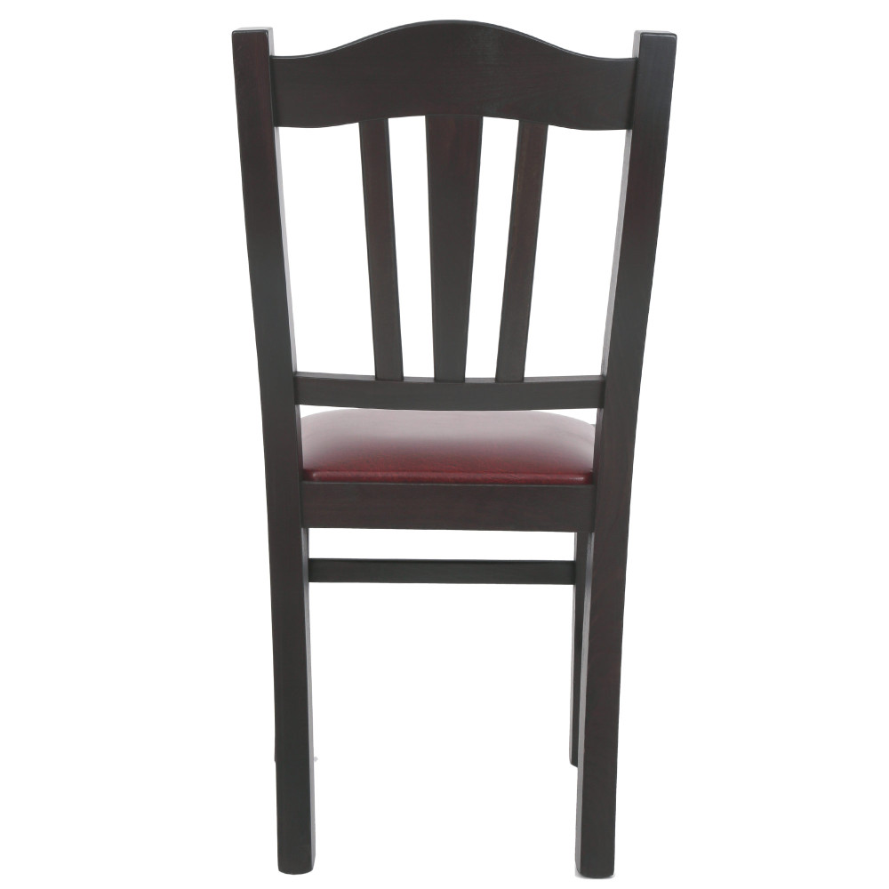 Scaun Silvana - cadru wenge - imitatie piele bordo - 21902 Scaun Silvana - cadru wenge - imitatie piele bordo - 21902