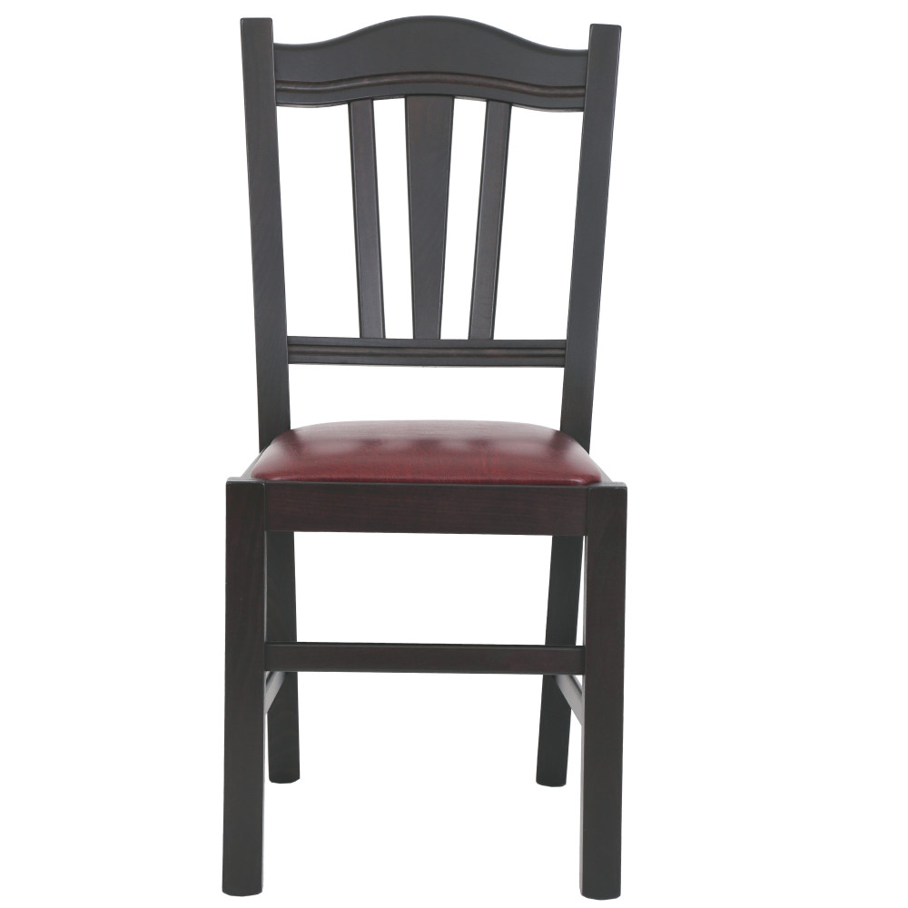Scaun Silvana - cadru wenge - imitatie piele bordo - 21902 Scaun Silvana - cadru wenge - imitatie piele bordo - 21902