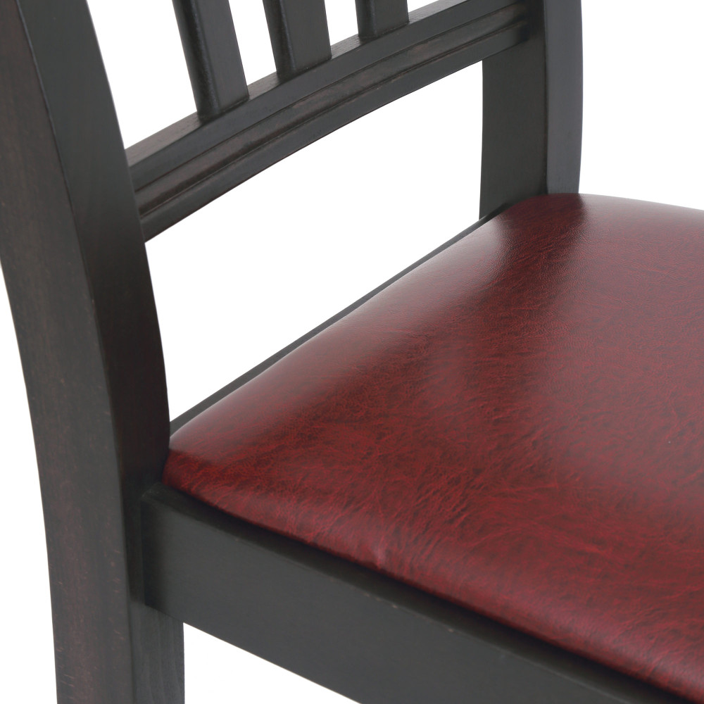 Scaun Silvana - cadru wenge - imitatie piele bordo - 21902 Scaun Silvana - cadru wenge - imitatie piele bordo - 21902