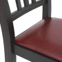 Scaun Silvana - cadru wenge - imitatie piele bordo - 21902 Scaun Silvana - cadru wenge - imitatie piele bordo - 21902