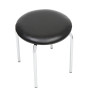 Taburet Sofia - cadru cromat - imitatie piele negru - 21901 Taburet Sofia - cadru cromat - imitatie piele negru - 21901