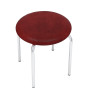 Taburet Sofia - cadru cromat - imitatie piele bordo - 21902 Taburet Sofia - cadru cromat - imitatie piele bordo - 21902