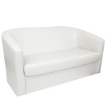 Canapea Tudor imitatie piele - alb 21894